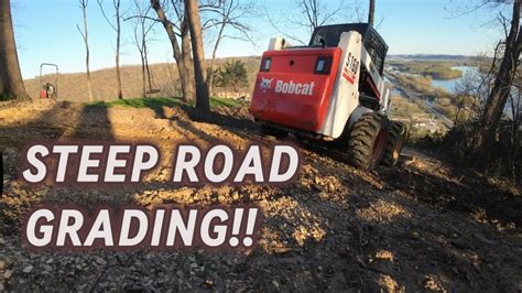 skid steer regrading|Regrading Steep Mountain Driveway .